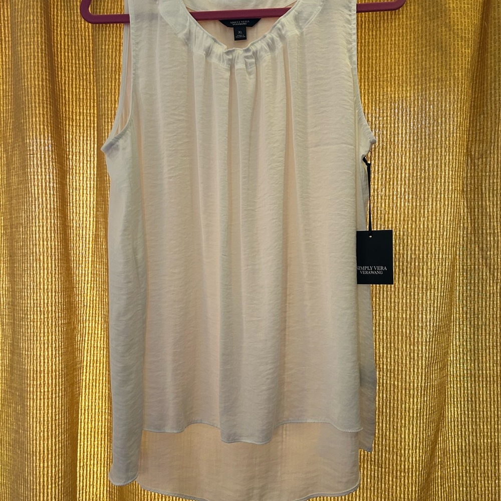 Simply Vera Vera Wang Cream Sleeveless Blouse